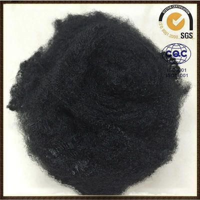 fibra de grapa de poliéster 64m m negra de la Virgen de 6D x PSF para el geotextil
