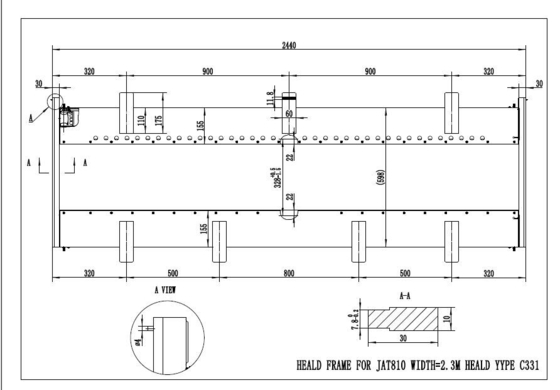REPUESTOS PARA JAT810 Bastidor J2750-25260-00 J2650-25240-0A