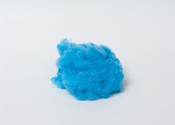 el poliéster azul de la materia prima del poliéster de 45m m recicló la fibra de grapa 1.2D a 20D