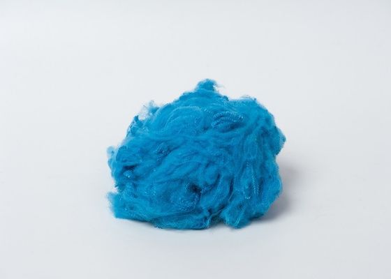 el poliéster azul de la materia prima del poliéster de 45m m recicló la fibra de grapa 1.2D a 20D