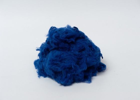 el poliéster azul de la materia prima del poliéster de 45m m recicló la fibra de grapa 1.2D a 20D