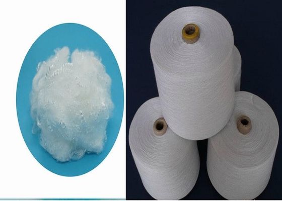 Fibra de grapa de poliéster blanca sólida de PSF 1.5D para hacer girar 25m m a 102m m