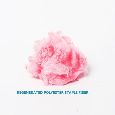 Fibra de poliéster reciclada tajada comprimida que teñe el material de terraplenado rosado