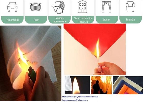 fibra ignífuga de 15D 51m m para el filtro del automóvil