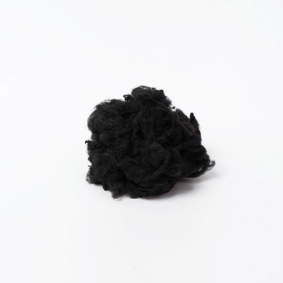 1.2D negro recicló la fibra de grapa de poliéster para el uso no tejido perforado aguja