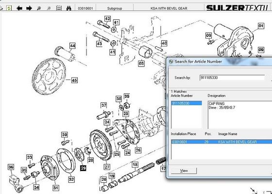 Casquillo Ring Part No 911105330 recambios picosegundo TW11 del telar de Sulzer
