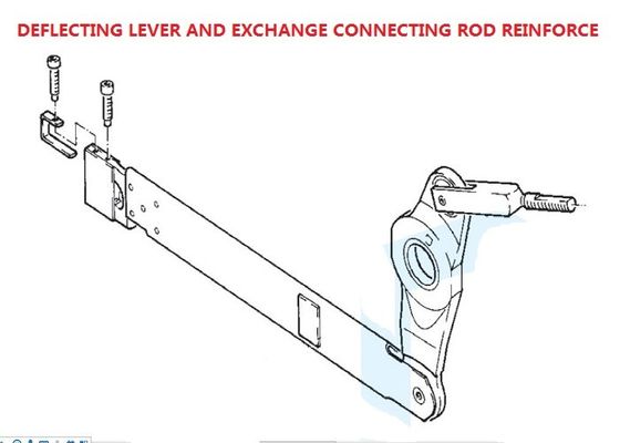 Intercambio de las piezas de telar de Sulzer de la palanca del pedal que conecta a Rod Reinforce